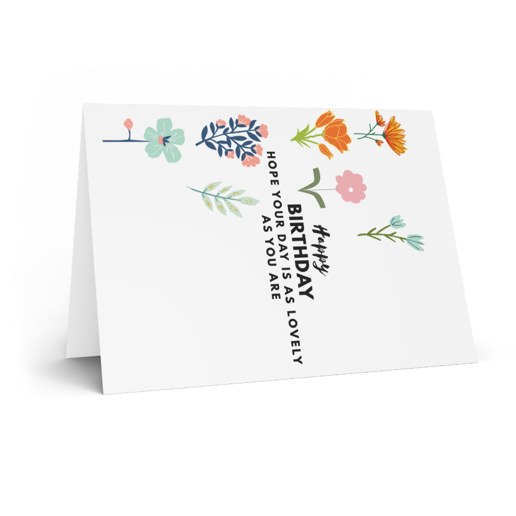 Floral 'Happy Birthday' Greeting Card — Lovely Floral Birthday Card