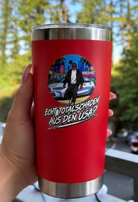 „Echt Totalschaden aus den USA?" - Premium Ther-mobecher 20 oz