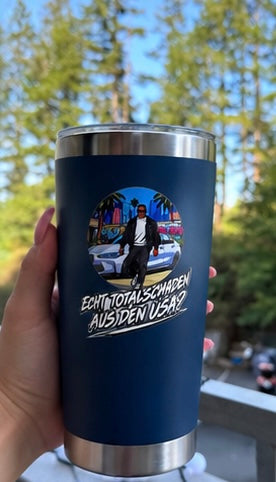 „Echt Totalschaden aus den USA?" - Premium Ther-mobecher 20 oz