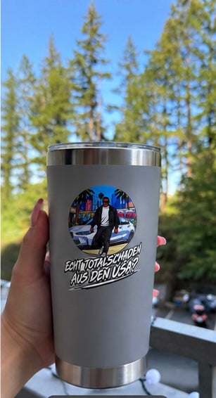„Echt Totalschaden aus den USA?" - Premium Ther-mobecher 20 oz