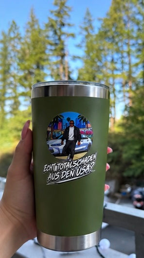„Echt Totalschaden aus den USA?" - Premium Ther-mobecher 20 oz
