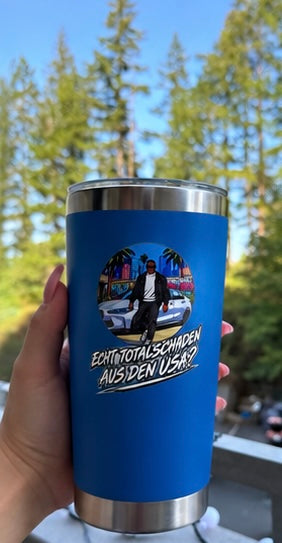 „Echt Totalschaden aus den USA?" - Premium Ther-mobecher 20 oz